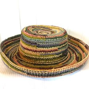 Multicolor straw hat